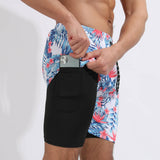 Printed Beach Shorts Double Layer Casual Sport Shorts - muscleflexzone