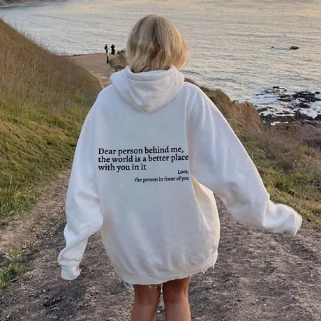 Women's Plush Letter Printed Kangaroo Pocket Drawstring Printed Hoodie Unisex Trendy Hoodies - muscleflexzone
