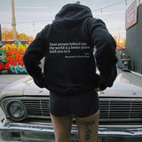 Women's Plush Letter Printed Kangaroo Pocket Drawstring Printed Hoodie Unisex Trendy Hoodies - muscleflexzone