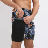 Printed Beach Shorts Double Layer Casual Sport Shorts - muscleflexzone