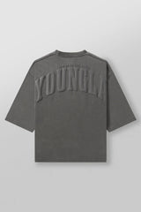 Men's oversized T-shirt foam print cotton