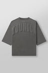 Men's oversized T-shirt foam print cotton - muscleflexzone