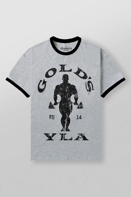 men's short-sleeved gold's gym - muscleflexzone