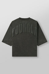 Men's oversized T-shirt foam print cotton