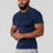 Men's Sportswear T-shirt Quick-Drying Elastic Casual O-Neck Knit Polyester Top Breathable Geometric Pattern Summer Trendy Brand - muscleflexzone