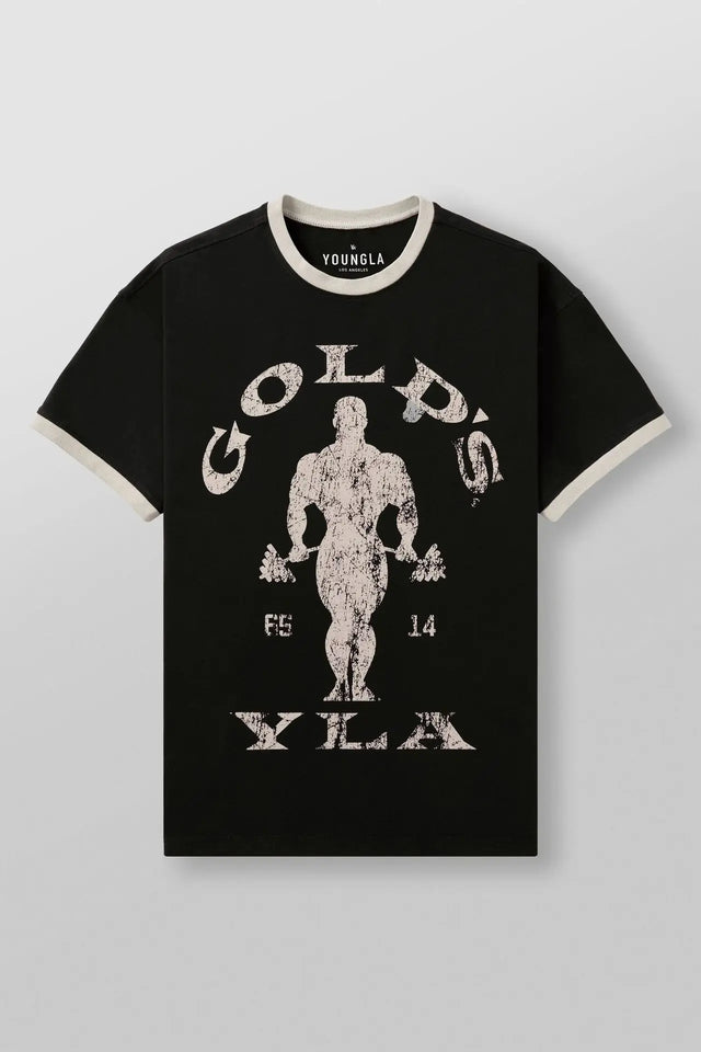 men's short-sleeved gold's gym - muscleflexzone
