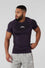 Men's Sportswear T-shirt Quick-Drying Elastic Casual O-Neck Knit Polyester Top Breathable Geometric Pattern Summer Trendy Brand