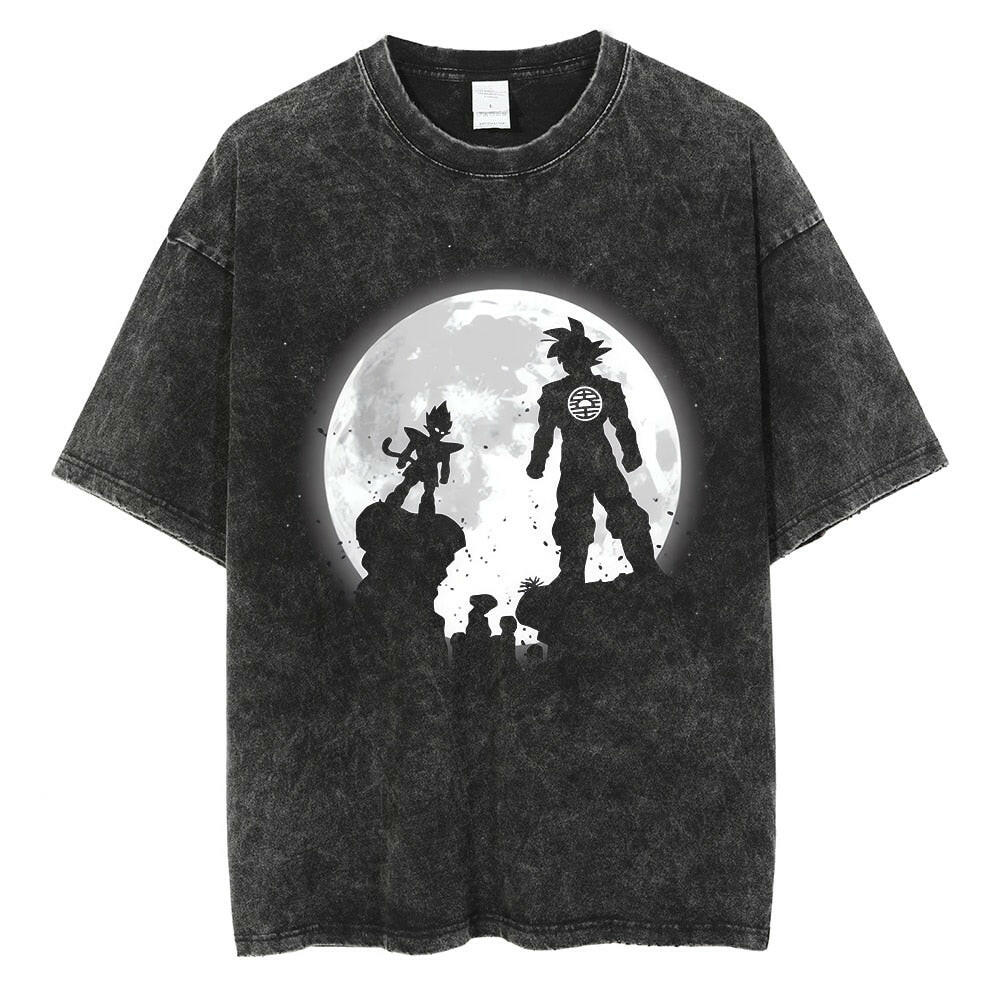 Dragon Ball Oversized Washed Anime T-shirts - muscleflexzone