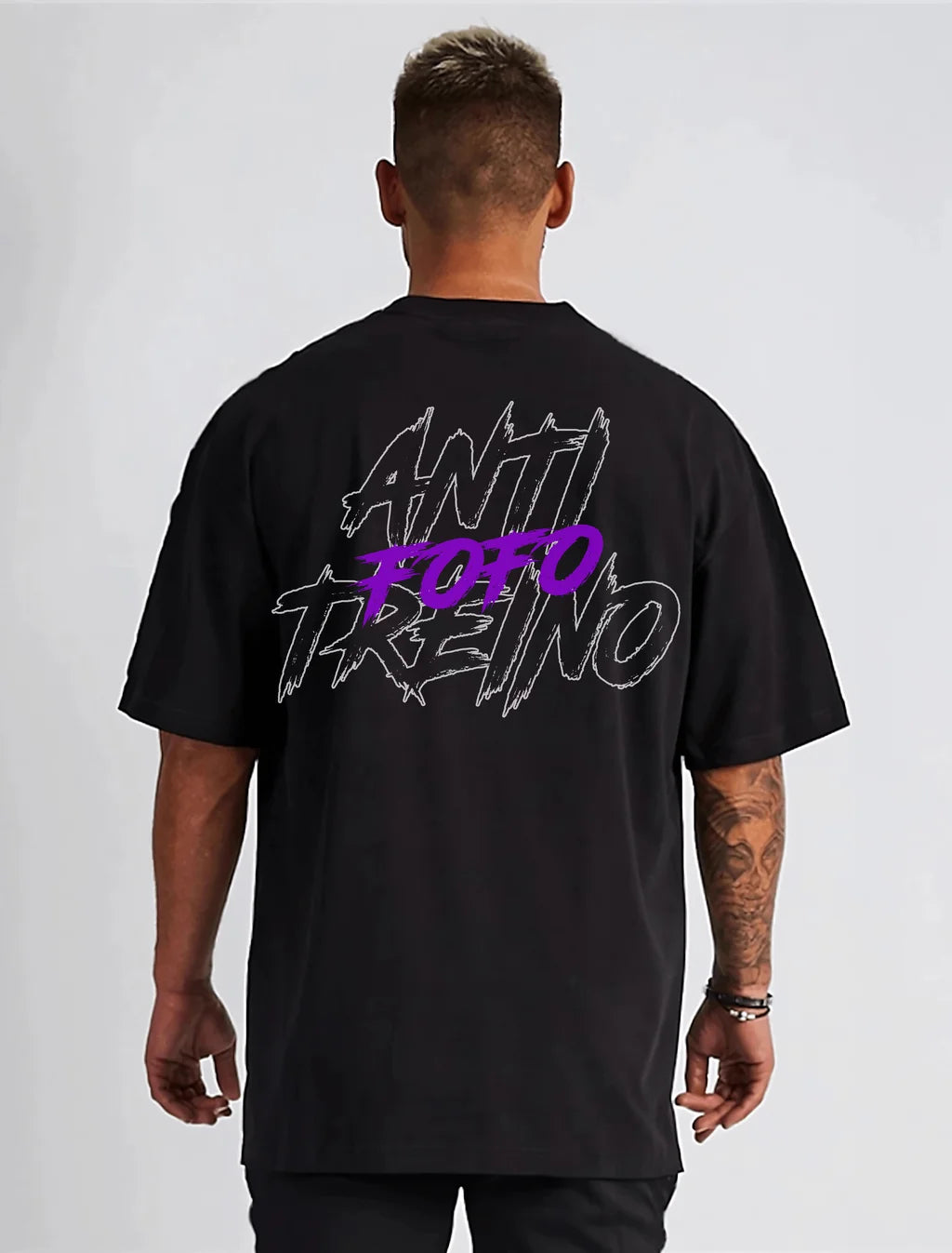 Men's Sports Fitness Crew Neck Oversized T-shirt