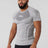 Men's Sportswear T-shirt Quick-Drying Elastic Casual O-Neck Knit Polyester Top Breathable Geometric Pattern Summer Trendy Brand - muscleflexzone