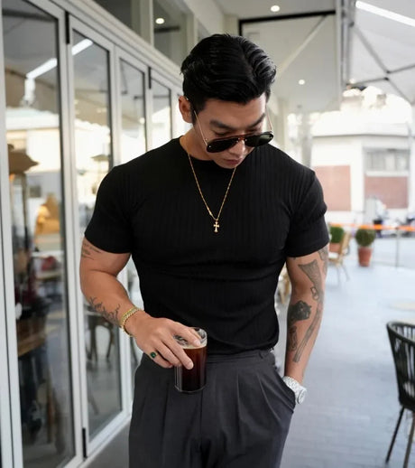 MFZ Vertical Stripe T-shirt - muscleflexzone