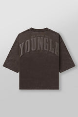 Men's oversized T-shirt foam print cotton