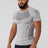 Men's Sportswear T-shirt Quick-Drying Elastic Casual O-Neck Knit Polyester Top Breathable Geometric Pattern Summer Trendy Brand - muscleflexzone