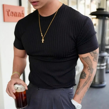 MFZ Vertical Stripe T-shirt - muscleflexzone