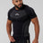 Men's Sportswear T-shirt Quick-Drying Elastic Casual O-Neck Knit Polyester Top Breathable Geometric Pattern Summer Trendy Brand - muscleflexzone