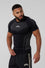 Men's Sportswear T-shirt Quick-Drying Elastic Casual O-Neck Knit Polyester Top Breathable Geometric Pattern Summer Trendy Brand
