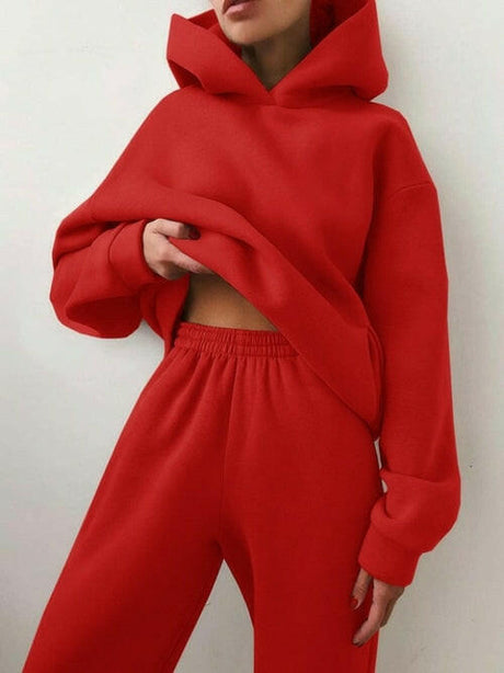 Essential Winter Hoodie Sweat Set - muscleflexzone