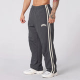 Double-strip stitched printed casual pants - muscleflexzone