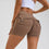 High Waist Hip Lifting Shorts With Pockets - muscleflexzone
