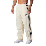 Double-strip stitched printed casual pants - muscleflexzone