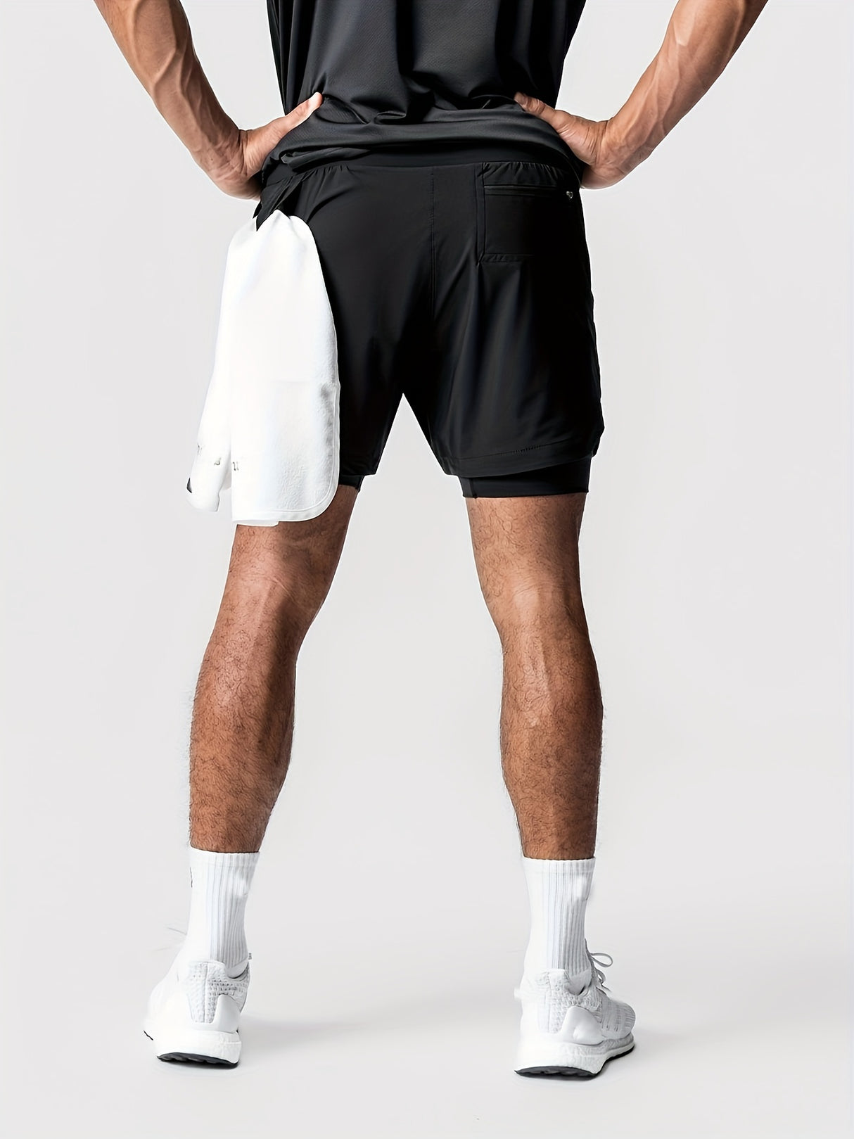 Men's 2-in-1 Double Layer Shorts With Inner Pocket - muscleflexzone