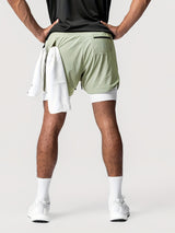 Men's 2-in-1 Double Layer Shorts With Inner Pocket - muscleflexzone