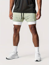 Men's 2-in-1 Double Layer Shorts With Inner Pocket - muscleflexzone