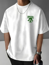 MFZ Men's Summer Casual Short Sleeve T-Shirt with Funny Broccoli Graphic Print - muscleflexzone