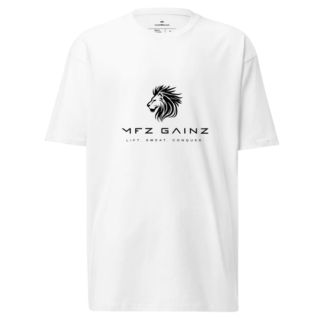 MFZ Gainz Premium Heavyweight Tee - muscleflexzone
