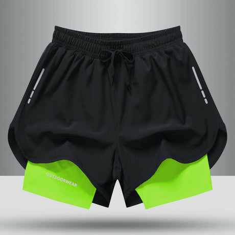 Men's Sports Shorts Double Layer - muscleflexzone