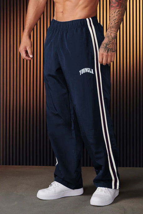 Double-strip stitched printed casual pants - muscleflexzone