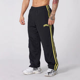 Double-strip stitched printed casual pants - muscleflexzone