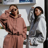 Women Warm Hoodie and Pants Set - muscleflexzone