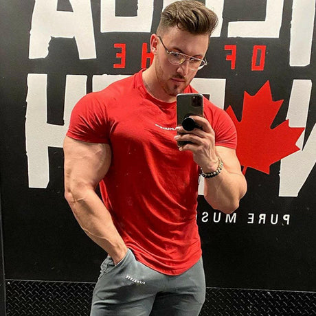 Men's Fitted Gym T-Shirt - muscleflexzone