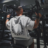Men's Oversized Half Sleeve Cotton T-Shirt Gym wear LYFT YOUR STANDARDS - muscleflexzone
