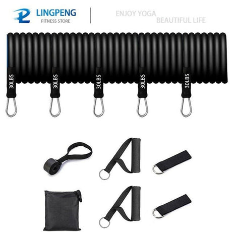 Fitness Resistance Rubber Band Yoga Elastic Band Upgrade Training Bar Set - muscleflexzone